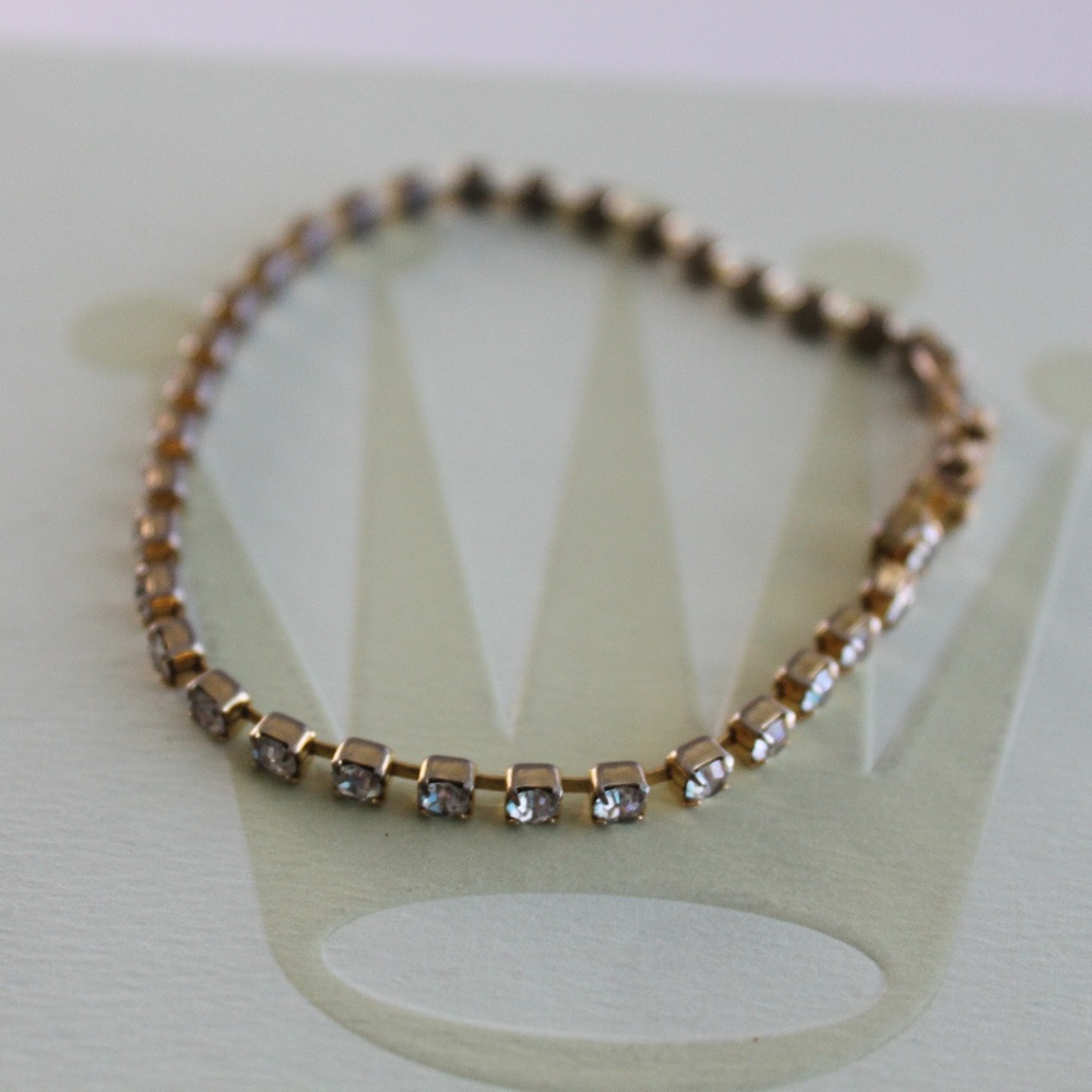 Vintage Gold Tone Tennis Bracelet